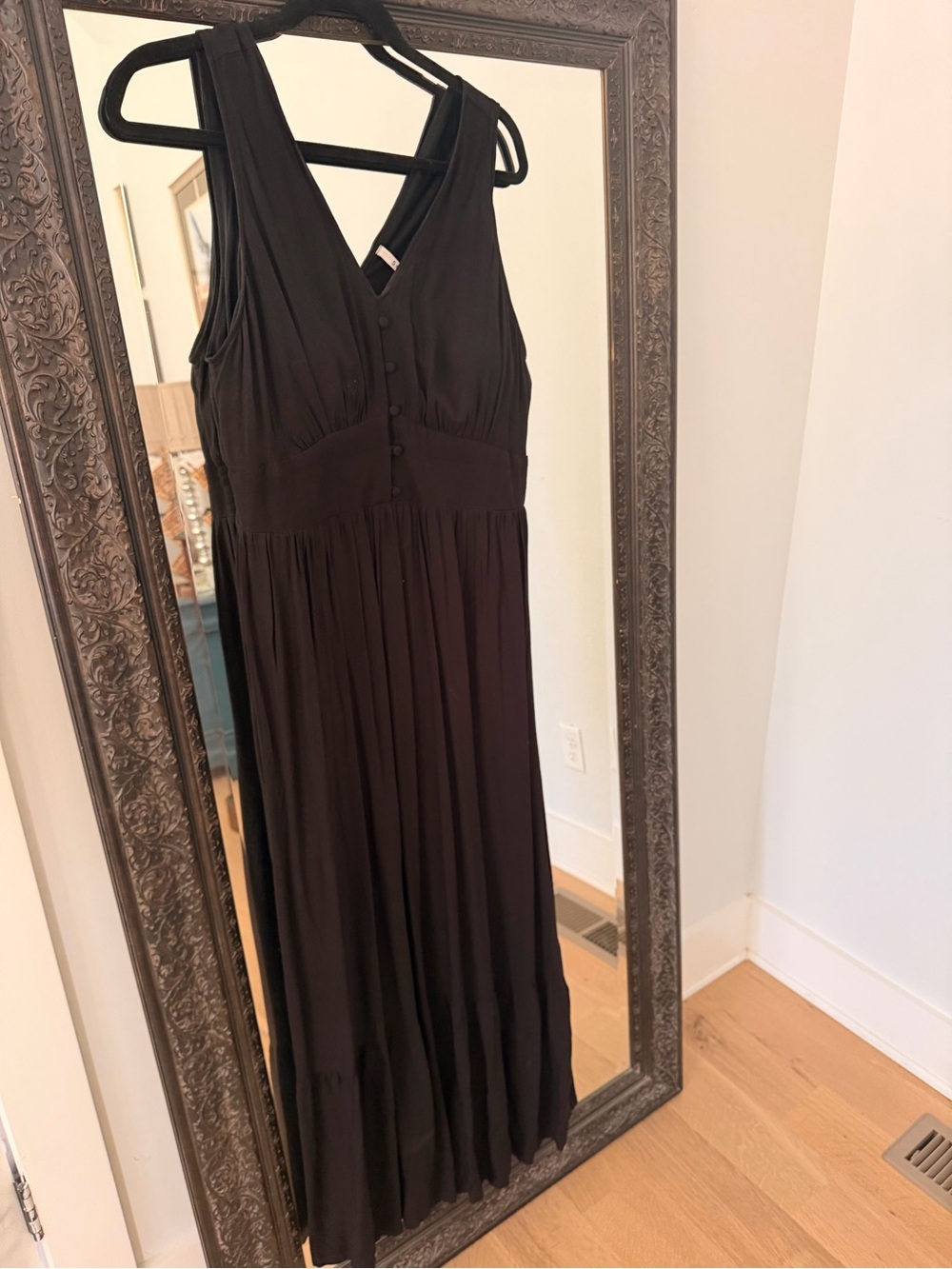Soma Black Sleeveless V-Neck Maxi Dress